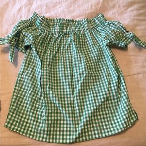 Jcrew gingham blouse